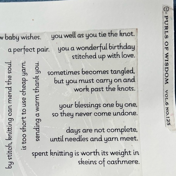Papertrey Ink Purls of Wisdom Stamp Set Aentiments - Picture 2 of 2